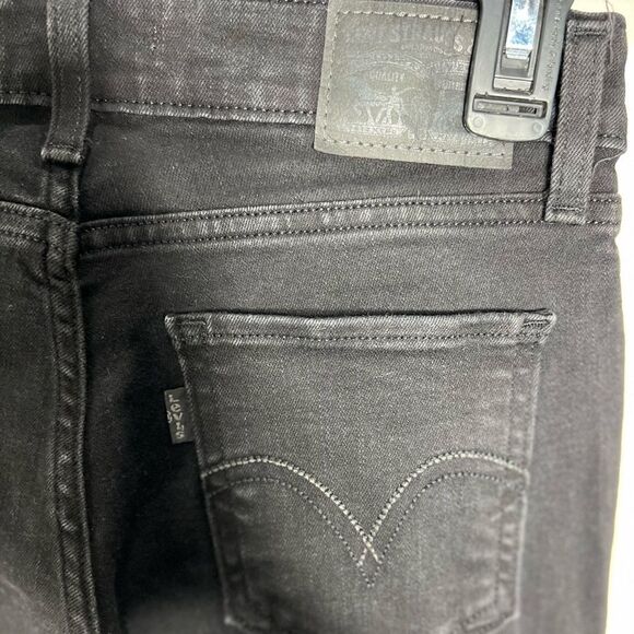 LEVI'S 535 SUPER SKINNY JEANS Black Size W28 L30 - Picture 12 of 16